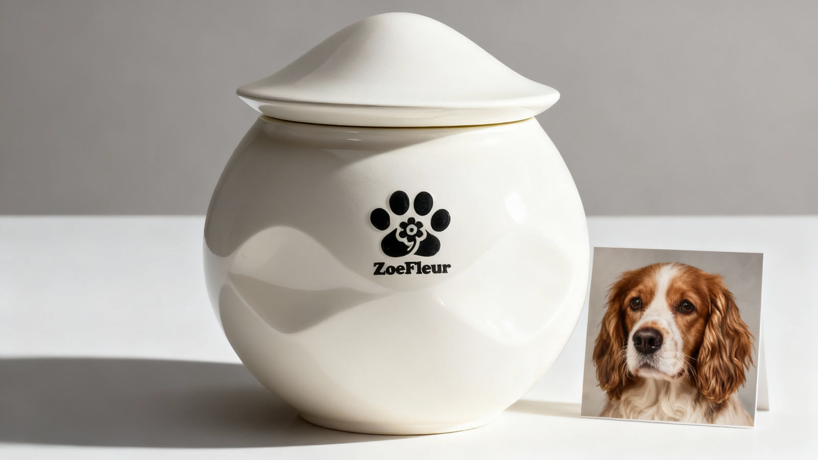 ZoeFleur Memorial Urn for Cat or Dog - Landscape Art Keepsake in Eco-Resin, A Healing Home Ornaments - 图片 2